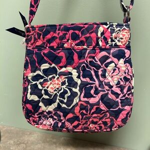 Vera Bradley Quilted Crossbody Bag - Pink and Navy